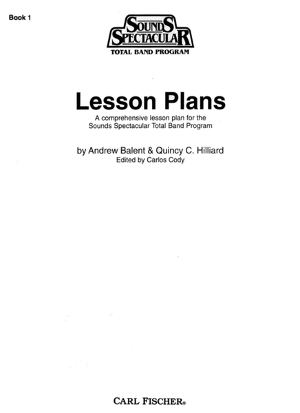 Sounds Spectacular Lesson Plans Book 1