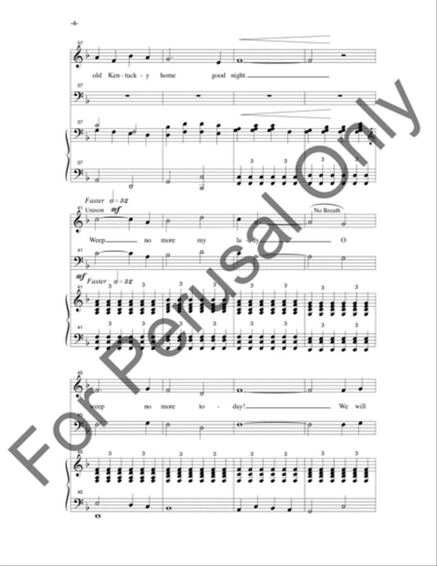 My Old Kentucky Home 4-Part scores gallery preview page 5