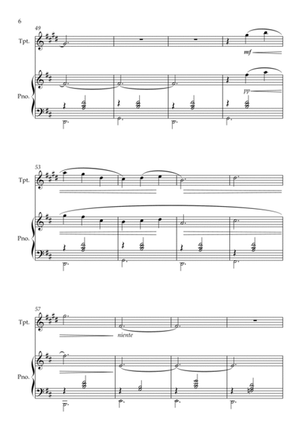 Gymnopédie No.1 - For Bb Trumpet and Piano (Transposed) w/ individual parts image number null