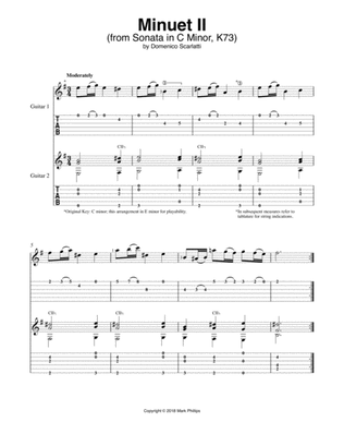 Minuet II (from Sonata in C Minor, K73)