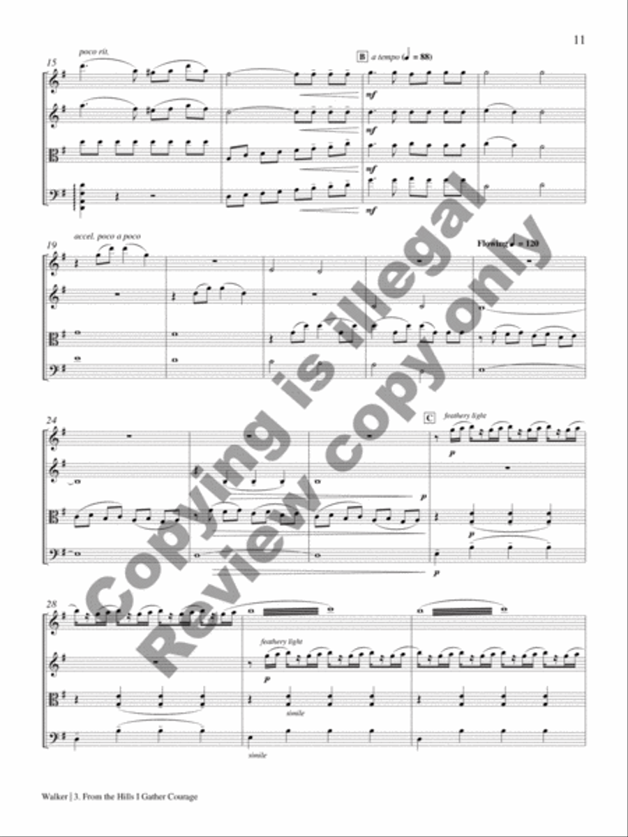 The Dove and Other Songs of Peace String Quartet scores gallery preview page 9