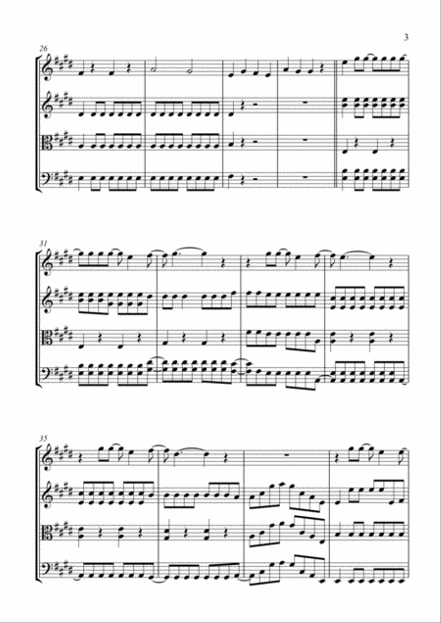 Hands Down String Quartet scores gallery preview page 3