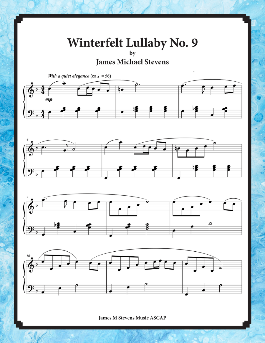 Winterfelt Lullaby No. 9 Piano Solo scores gallery preview page 1