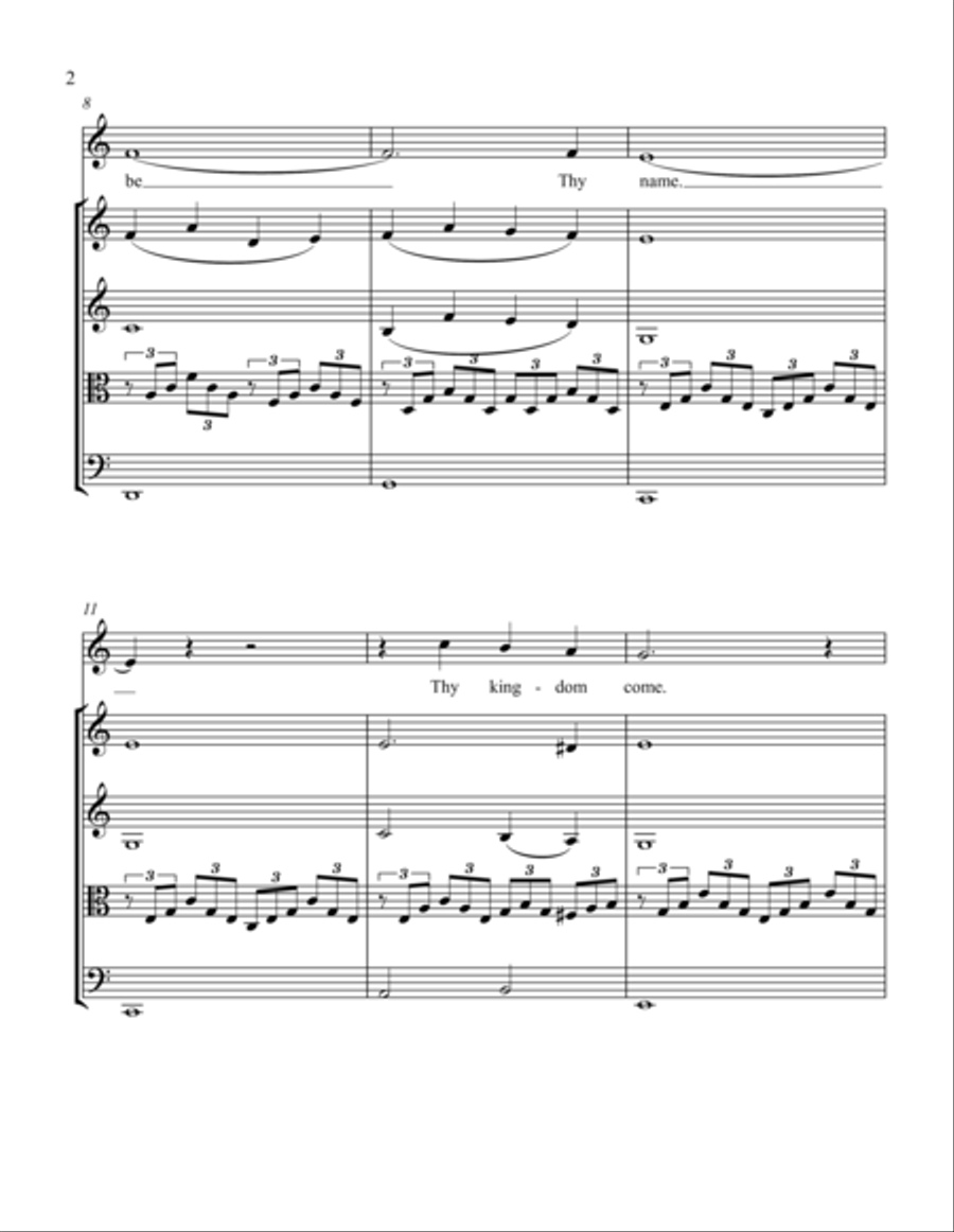 The Lord's Prayer String Quartet scores gallery preview page 2