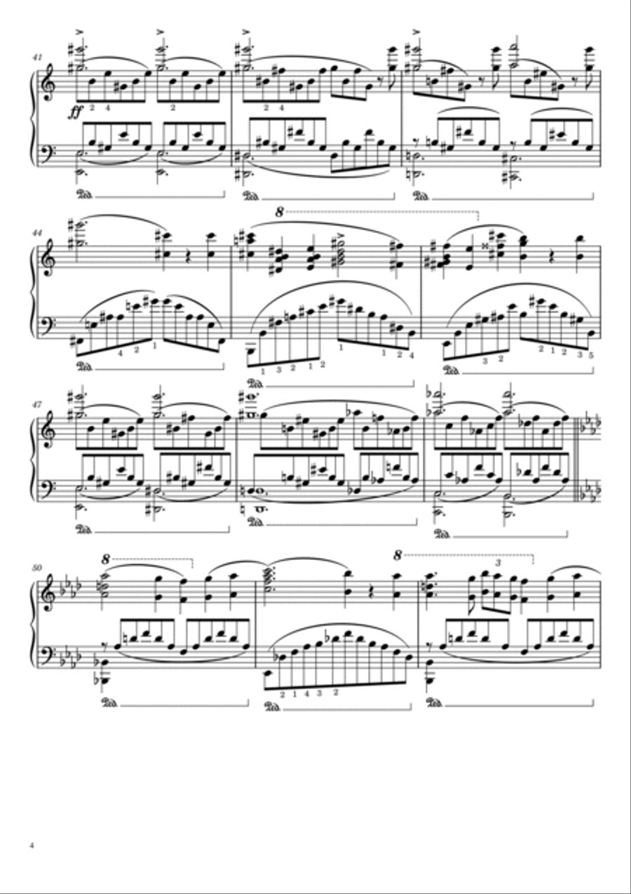 Liebestraum No. 3 Piano Solo scores gallery preview page 4