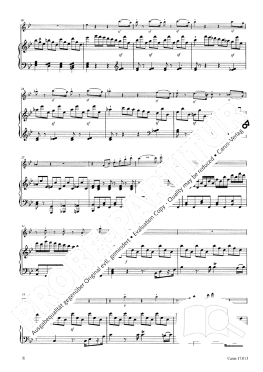 Sonate fur Querflote und Klavier Flute Solo scores gallery preview page 9