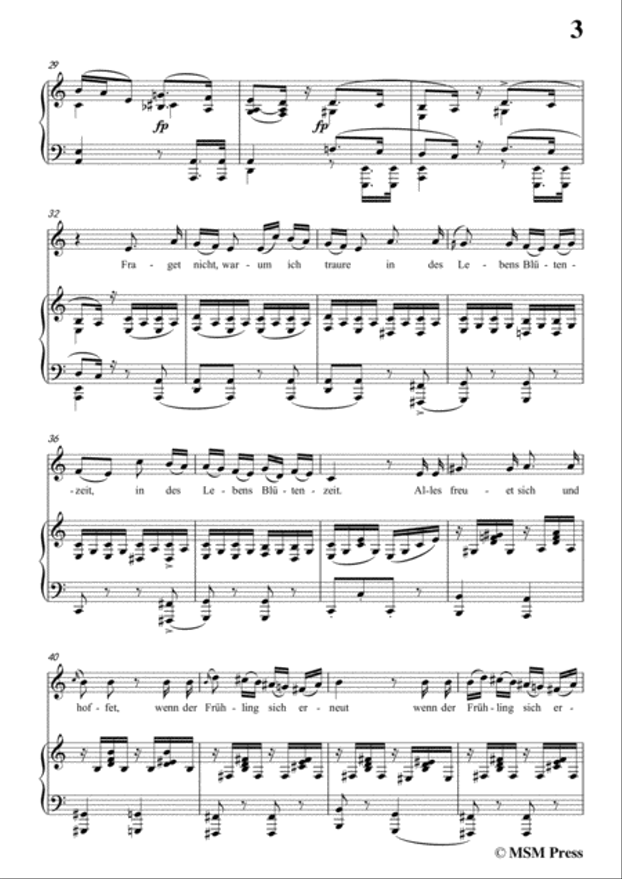 Schubert-Der Jüngling am Bache,Op.87 No.3,in a minor,for voice and piano Voice Solo scores gallery preview page 5