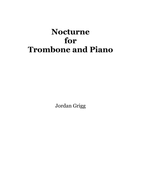 Nocturne for Trombone and Piano image number null