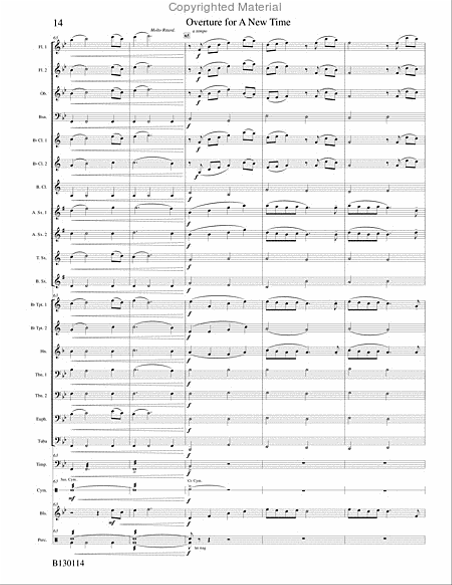 Overture for A New Time Concert Band scores gallery preview page 17