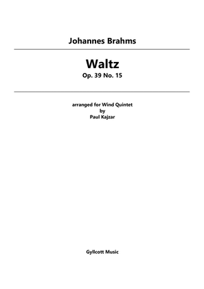 Waltz Op. 39 No. 15 (Wind Quintet)