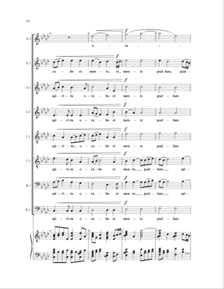 Cum Laude Ego Canto (With Praise I Will Sing) Divisi scores gallery preview page 10