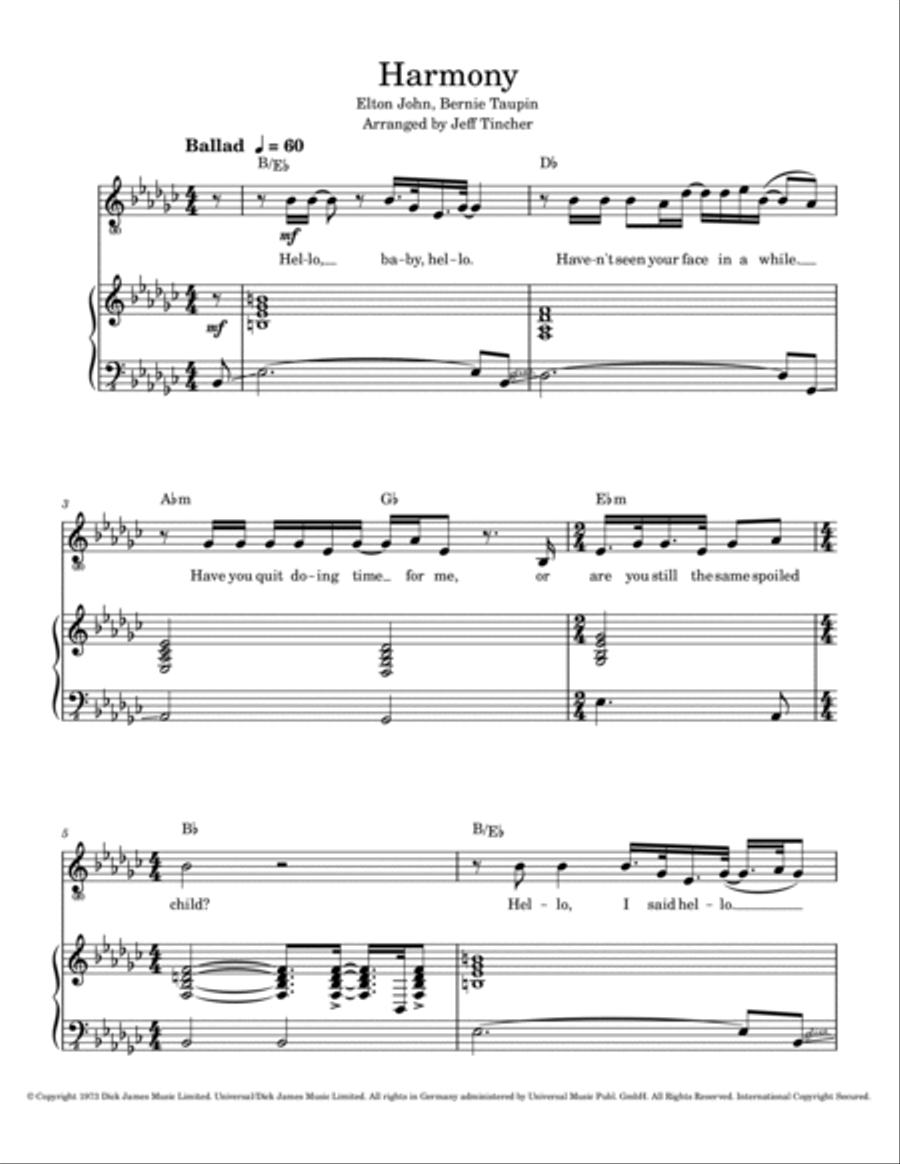 Harmony Piano, Vocal, Guitar scores gallery preview page 2