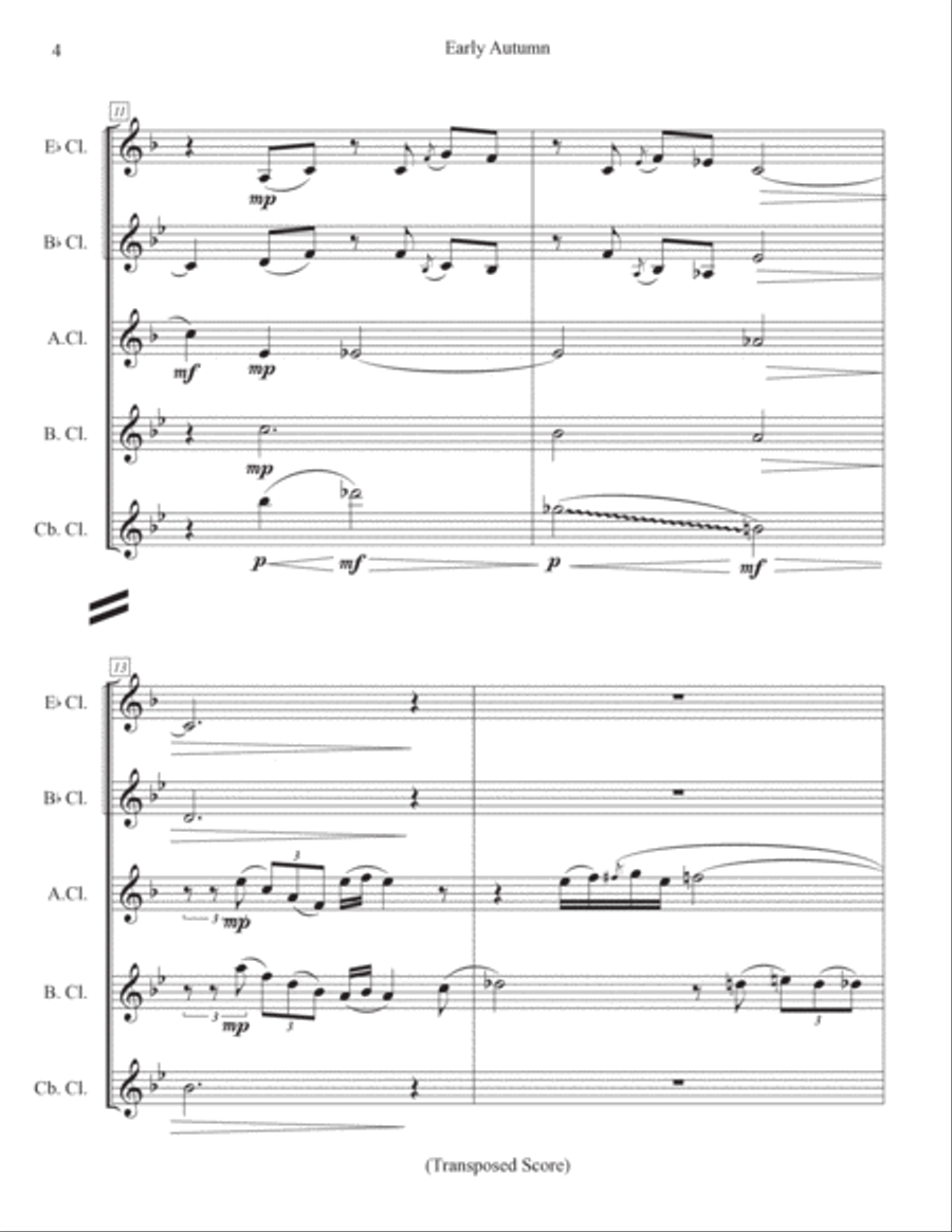 Early Autumn Woodwind Quintet scores gallery preview page 4
