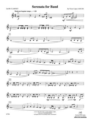 Serenata for Band: 2nd B-flat Clarinet