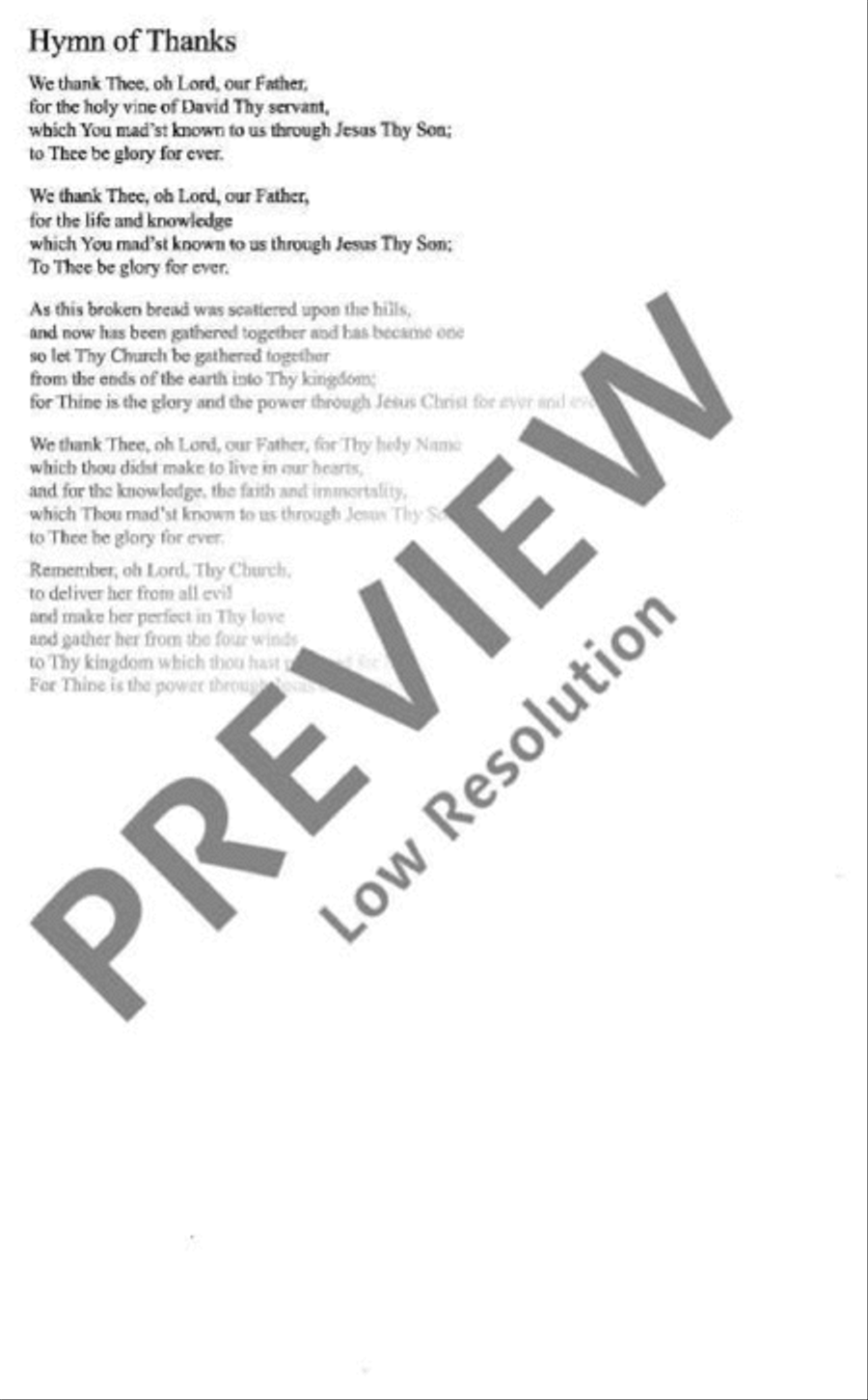 Hymn of Thanks Mixed Choir scores gallery preview page 4