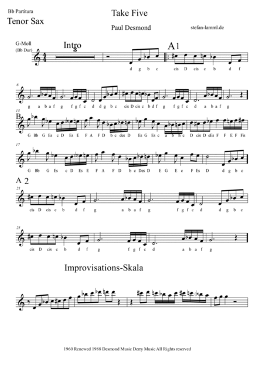 Take Five Take Five Clarinet scores gallery preview page 3
