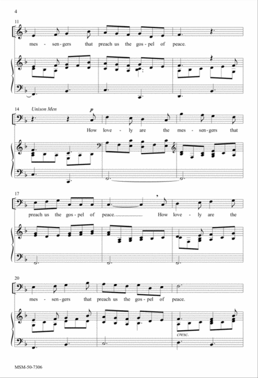 How Lovely Are the Messengers 2-Part scores gallery preview page 3