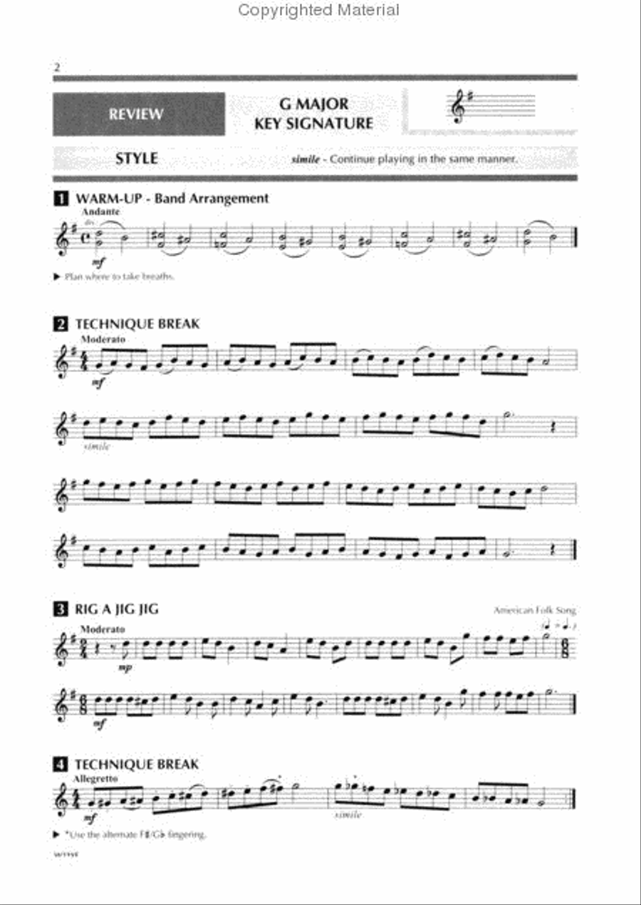 Standard of Excellence Book 3, Alto Sax Concert Band Methods scores gallery preview page 2
