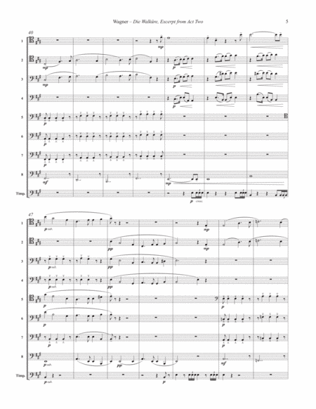 Die Walkure Excerpt from Act 2 for 8-part Trombone Ensemble and optional Timpani