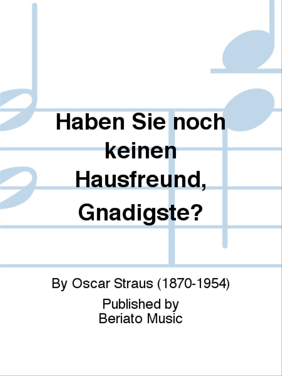 Haben Sie noch keinen Hausfreund, Gnädigste? Voice Solo scores gallery preview page 1