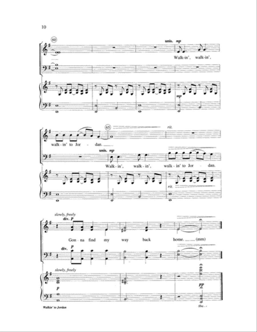 Walkin' to Jordan 4-Part scores gallery preview page 10