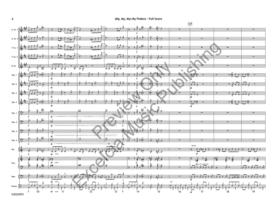 (My, My, My) My Fedora (My, My, My) My Fedora Jazz Ensemble scores gallery preview page 3