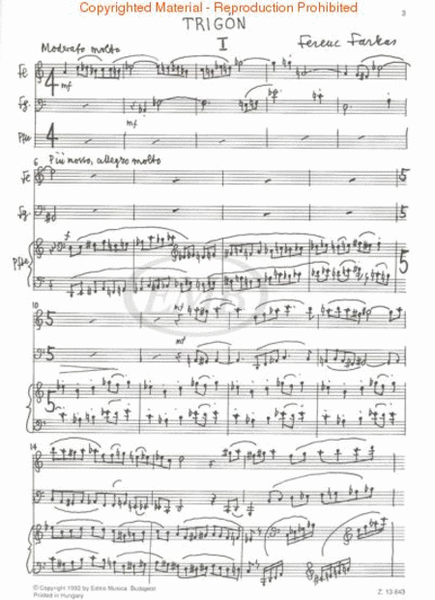 Trigon for Flute (Clarinet), Bassoon, and Piano