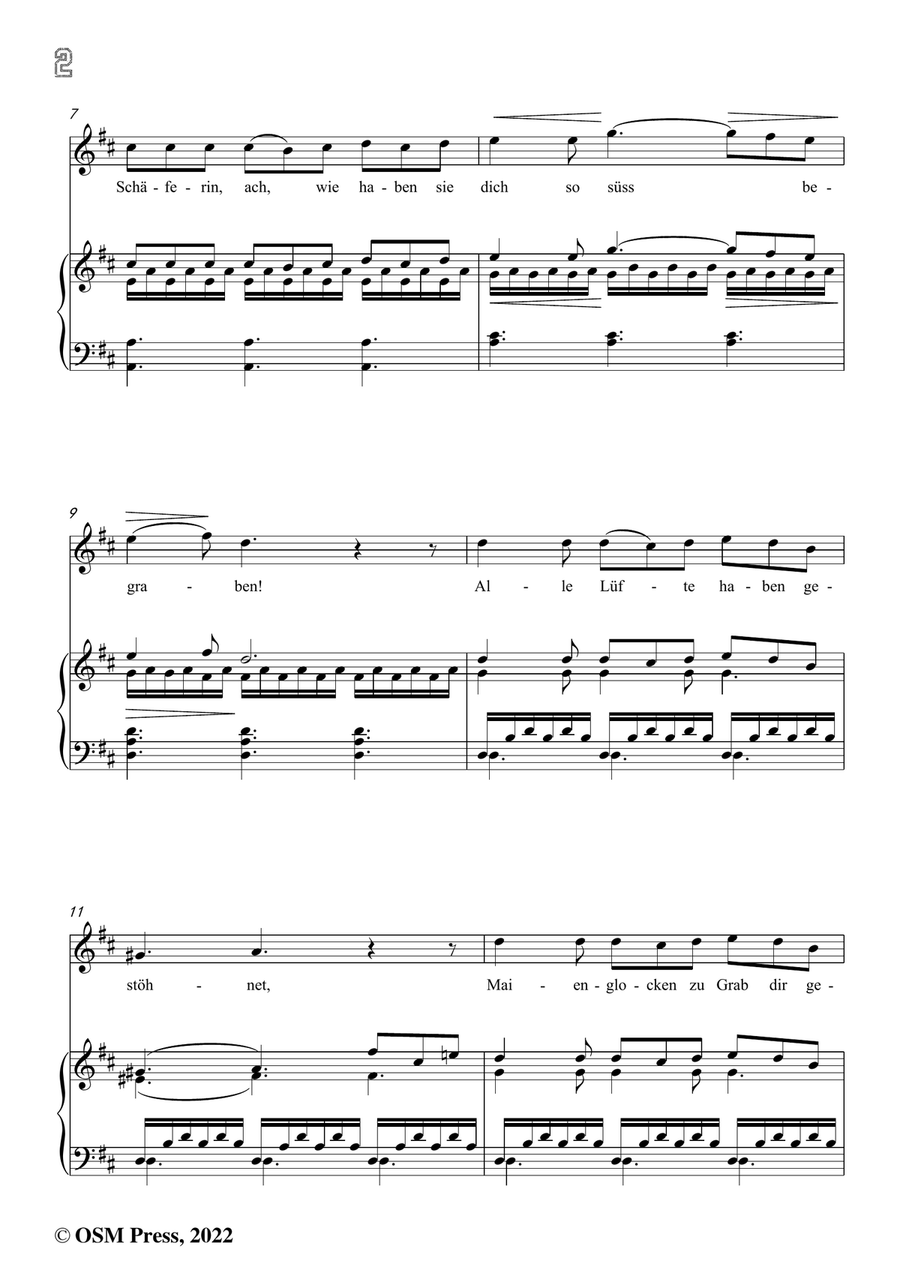 Loewe-Süßes Begräbnis,in D Major,Op.62 H.I No.4 Piano, Vocal - Digital Sheet Music page 4