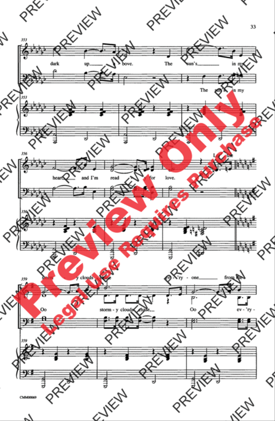 The Music of M-G-M (A Choral Medley) 4-Part scores gallery preview page 33