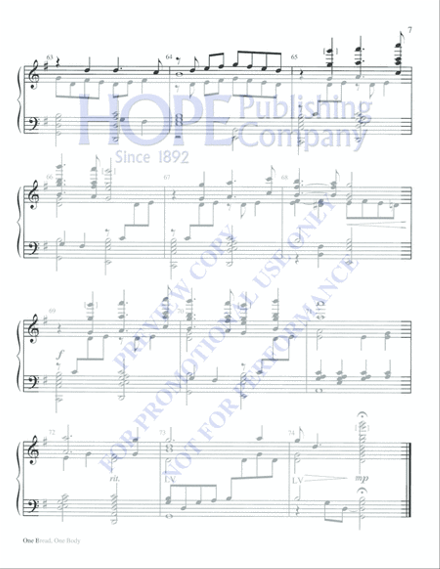 One Bread, One Body 5-Octaves scores gallery preview page 7