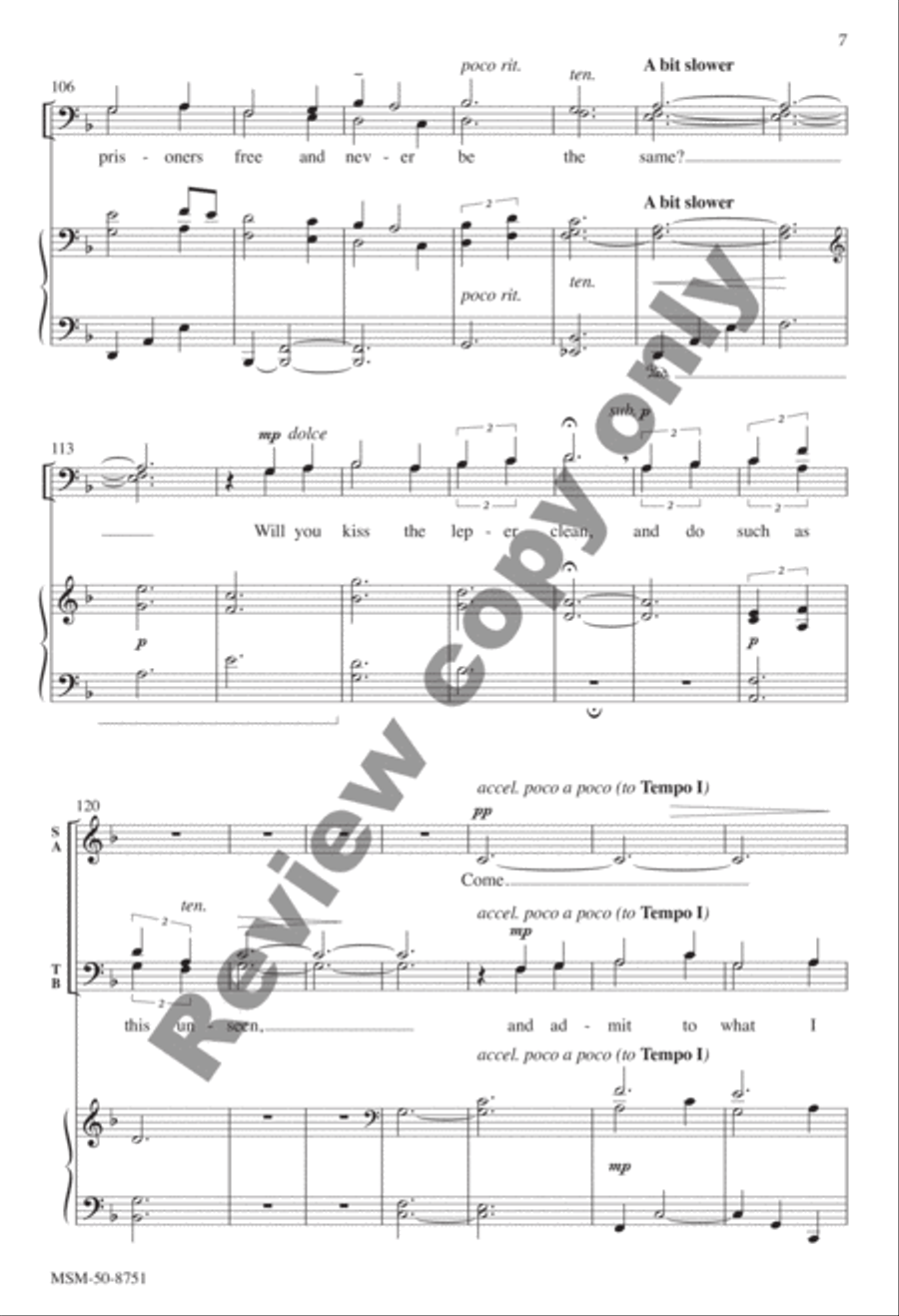 Will You Come and Follow Me 4-Part scores gallery preview page 20