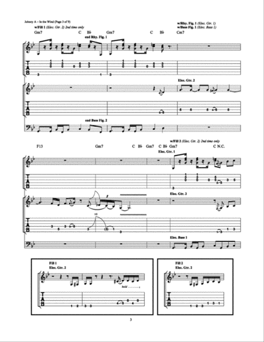 In the Wind In the Wind Electric Guitar scores gallery preview page 3