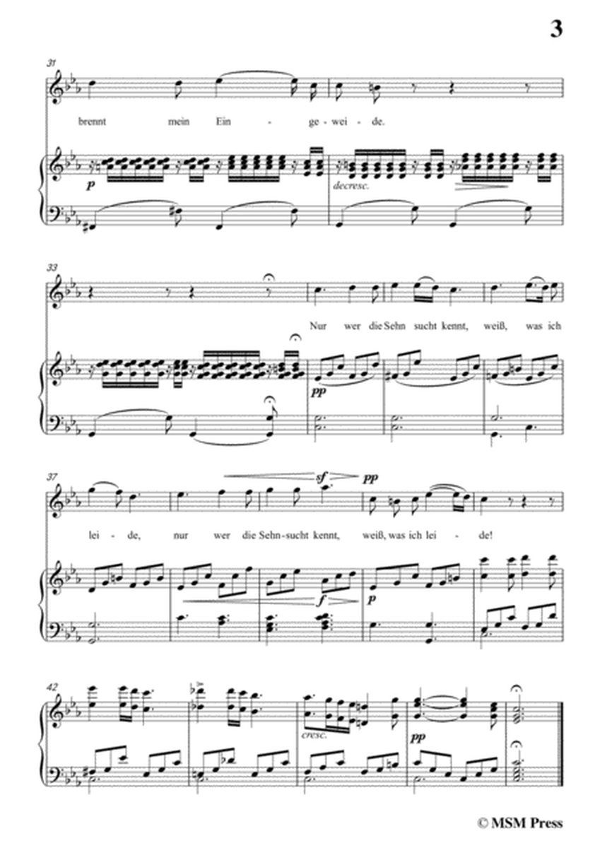 Schubert-Lied der Mignon,from 4 Gesänge aus 'Wilhelm Meister',in c minor,for Voice&Piano image number null
