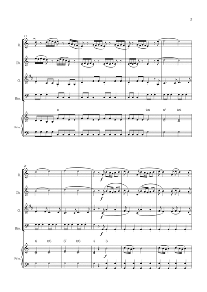 "Spring" (La Primavera) by Vivaldi - Easy version for WOODWIND QUARTET & PIANO image number null