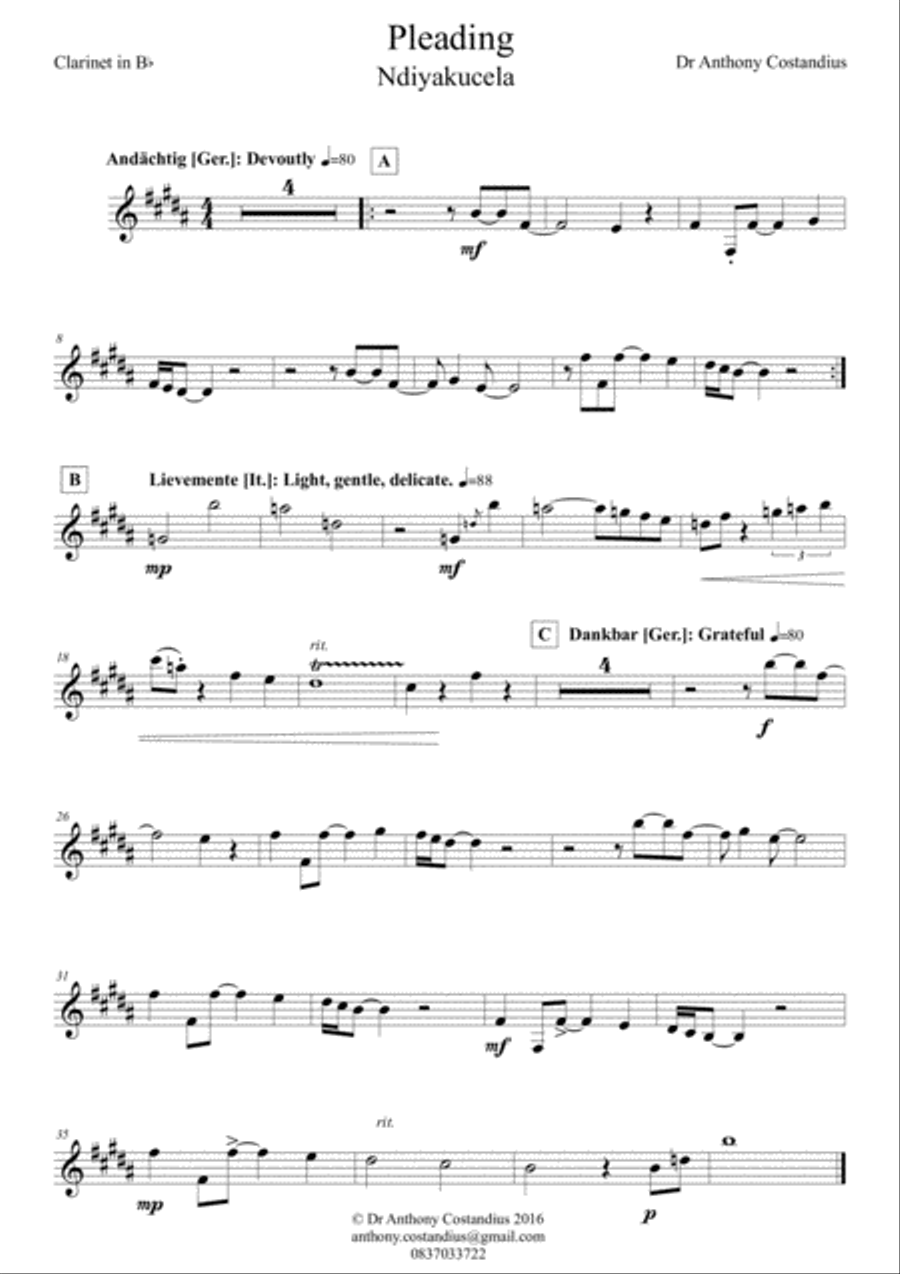 Ndiyakucela Ndiyakucela Small Ensemble scores gallery preview page 3