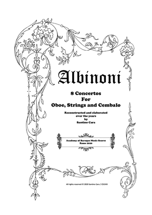 Book cover for The Albinoni's Oboe - 8 Concertos for Oboe, Strings and Cembalo - Scores and Parts
