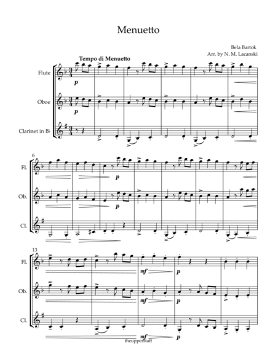 Menuetto Woodwind Trio scores gallery preview page 2