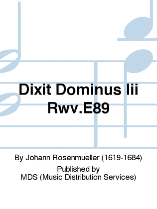 Dixit Dominus III RWV.E89