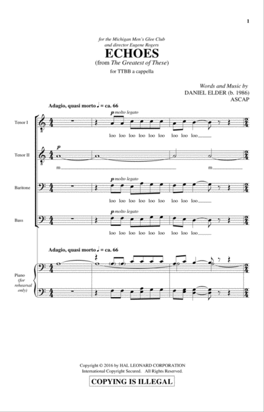 Echoes TTBB scores gallery preview page 1