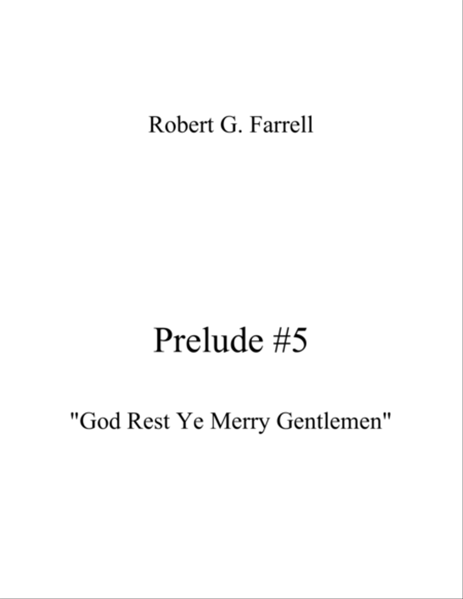 Prelude No. 5 Organ Solo scores gallery preview page 1