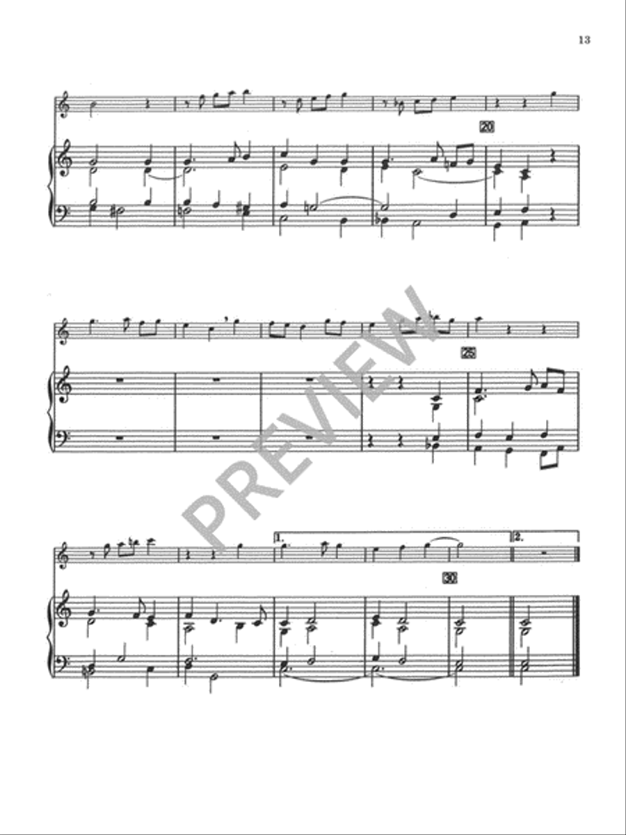 Eight Chorale Preludes for Treble Instrument and Organ Organ scores gallery preview page 14