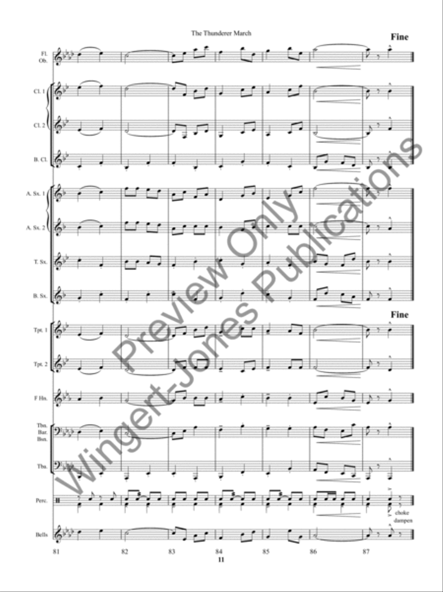 The Thunderer March The Thunderer March Concert Band scores gallery preview page 15