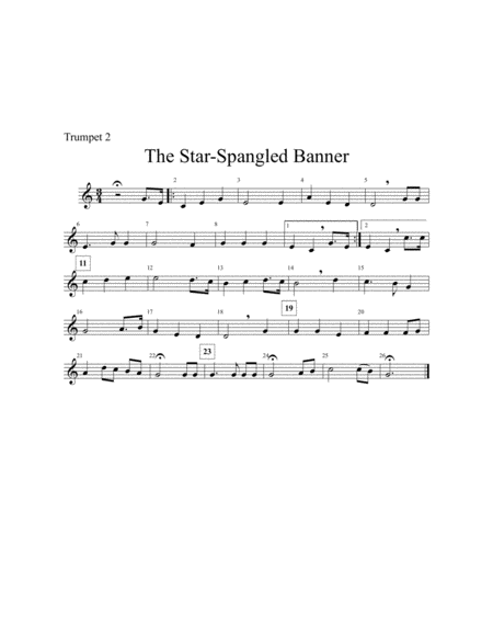 THE STAR-SPANGLED BANNER (USA National Anthem) - for pep band, basketball band, jazz combo, small j image number null