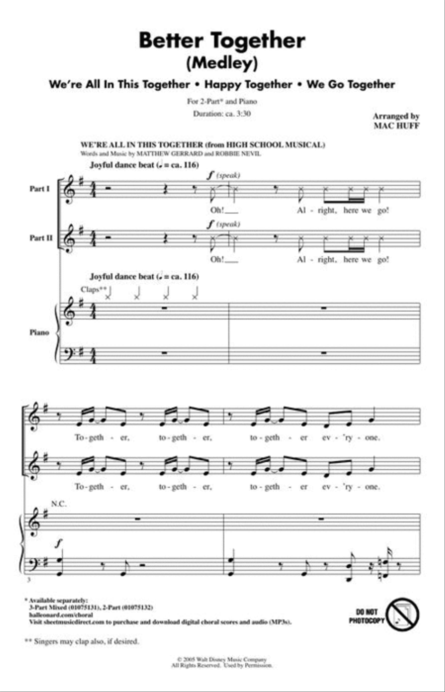 Better Together (Medley) 2-Part scores gallery preview page 4
