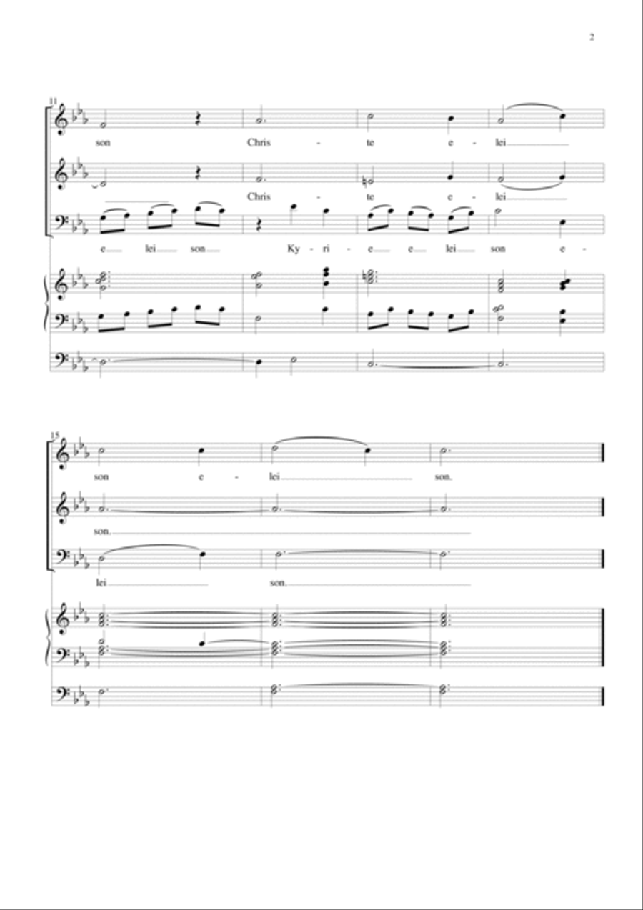 Mass for mixed choir and organ SA scores gallery preview page 2