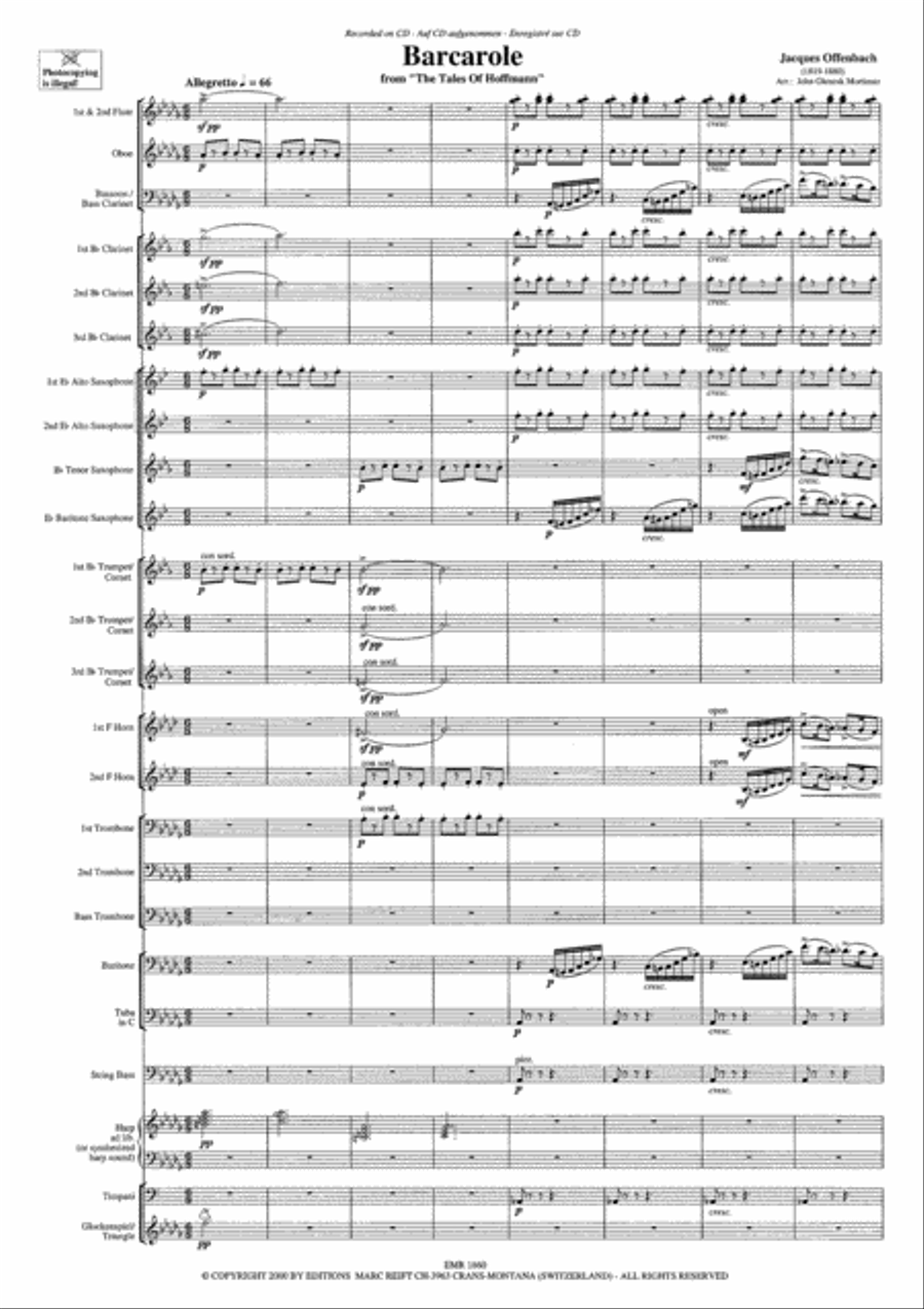 Barcarole Concert Band scores gallery preview page 4