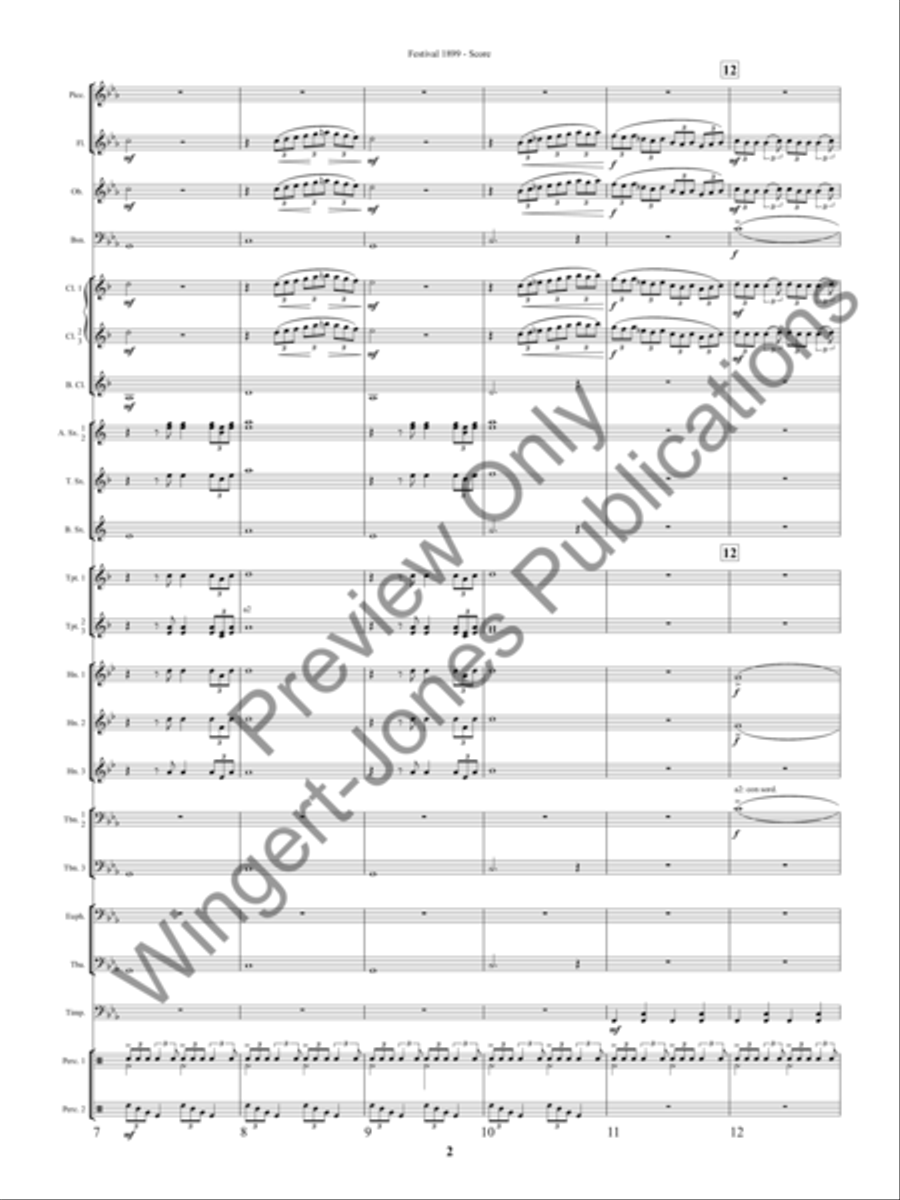 Festival 1899 (Score) Festival 1899 (Score) Concert Band scores gallery preview page 5