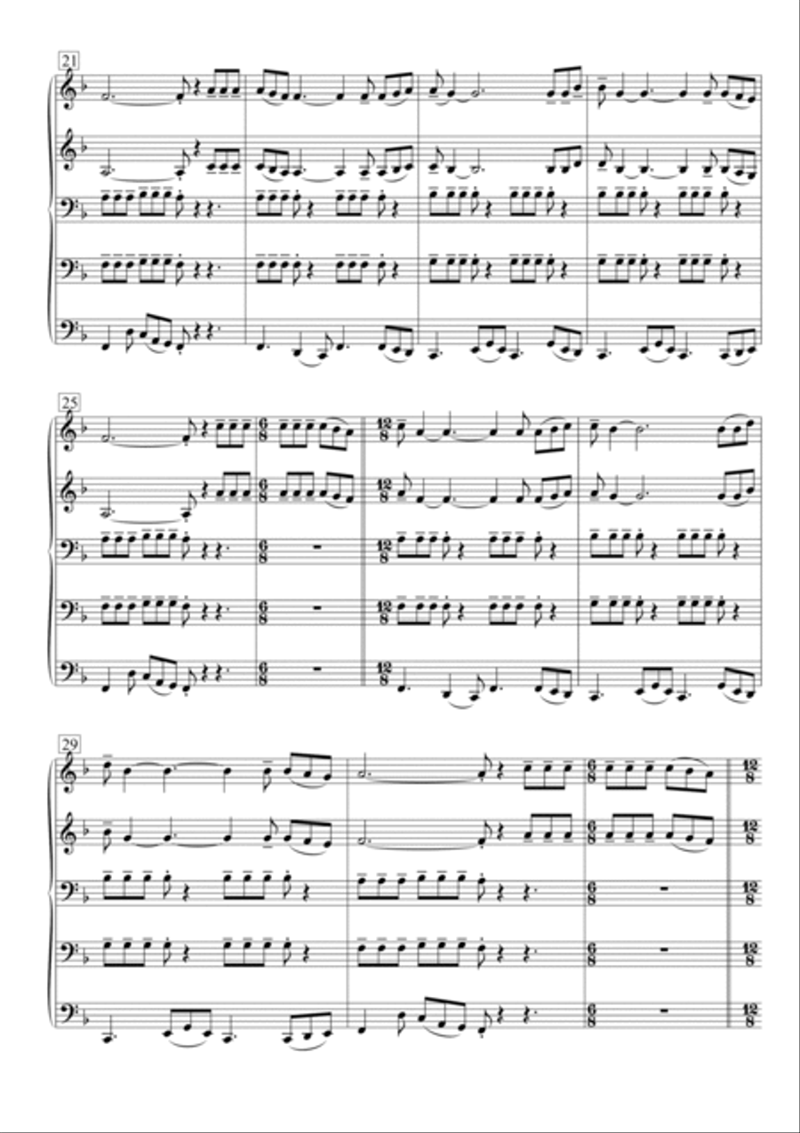 Lonely Boy Brass Ensemble scores gallery preview page 4