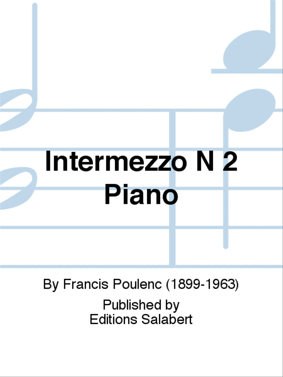 Intermezzo N 2 Piano Piano Solo scores gallery preview page 1