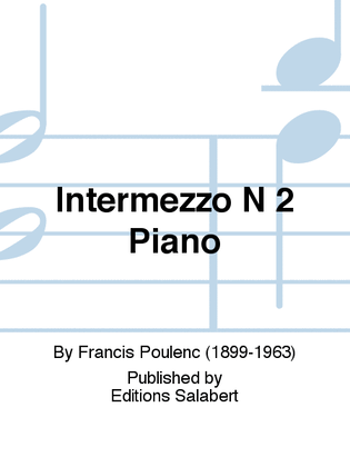Book cover for Intermezzo N 2 Piano